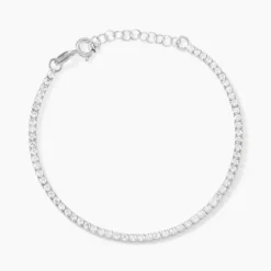 Bracelet Lou-anne Argent Blanc Oxydes De Zirconium