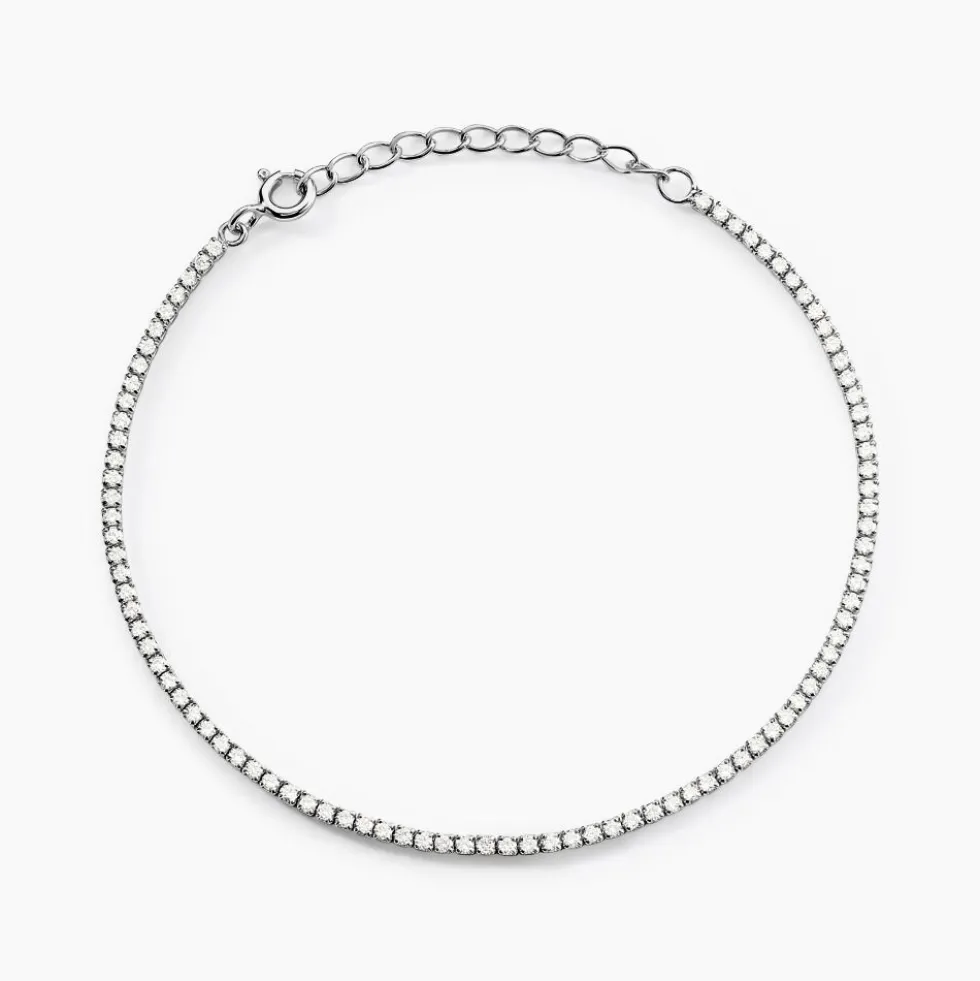 Bracelet Lou-anne Argent Blanc Oxyde De Zirconium