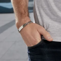 Bracelet Ludo Acier Blanc