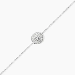 Bracelet Lumineuse Argent Blanc Oxyde De Zirconium