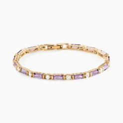 Bracelet Luteciaae Plaqué Or Jaune Oxyde De Zirconium