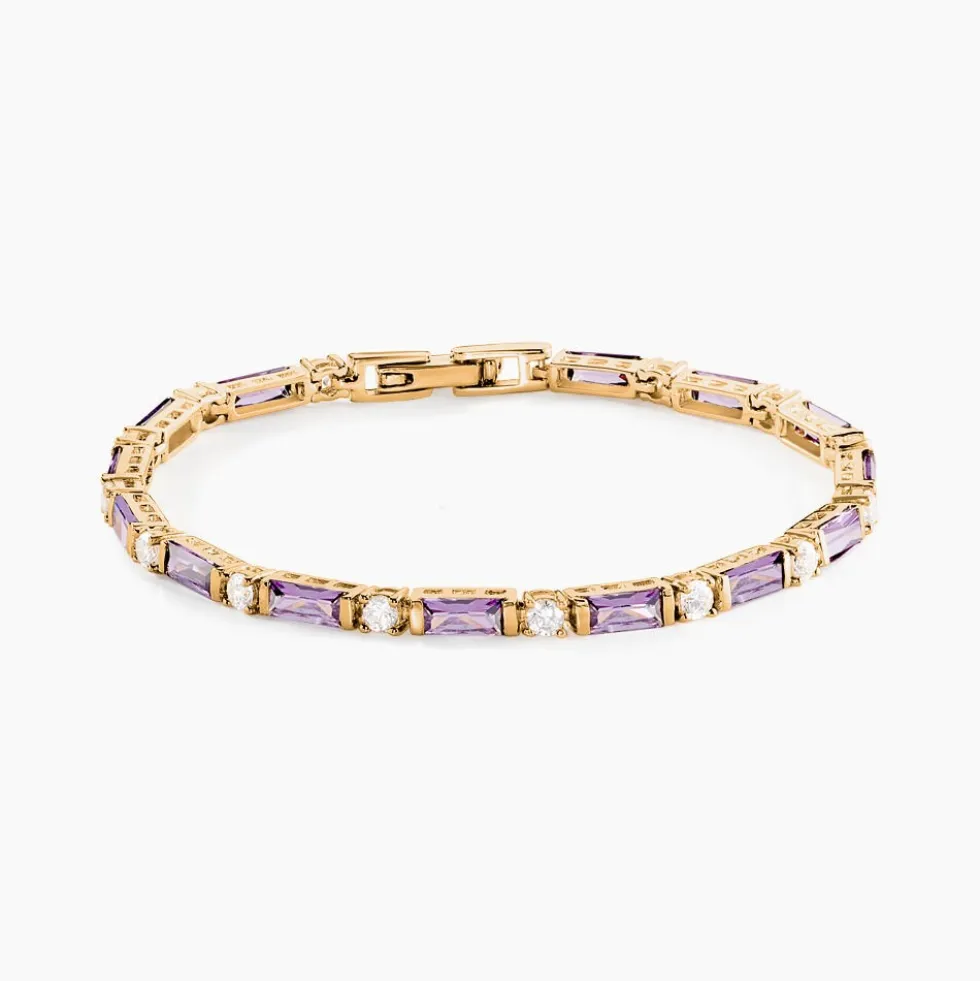 Bracelet Luteciaae Plaqué Or Jaune Oxyde De Zirconium