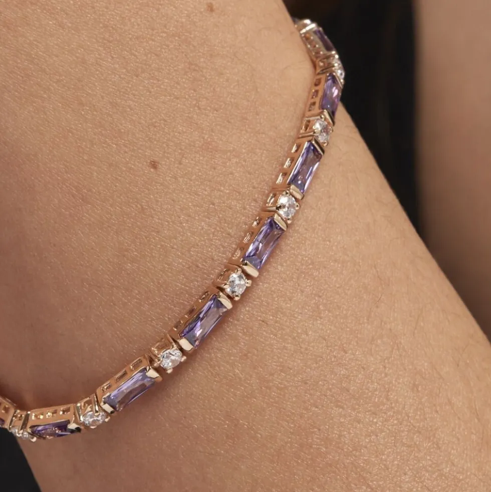 Bracelet Luteciaae Plaqué Or Jaune Oxyde De Zirconium