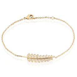 Bracelet Luz Plaqué Or Jaune Oxyde De Zirconium