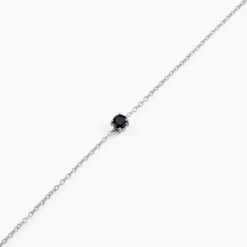 Bracelet Lylwenn Argent Blanc Oxyde De Zirconium Noir