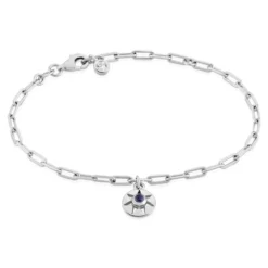 Bracelet Madlin Argent Blanc Lapis Lazuli Et Oxyde De Zirconium