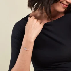 Bracelet Mafatma Argent Blanc Oxyde De Zirconium