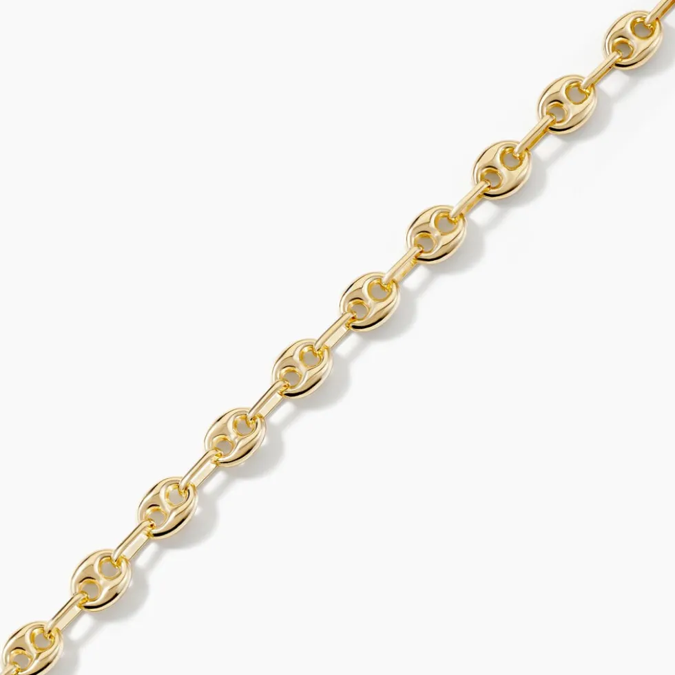 Bracelet Maille Dami Maille Grain De Cafe Or Jaune