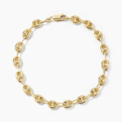 Bracelet Maille Dami Maille Grain De Cafe Or Jaune