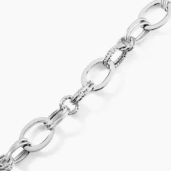 Bracelet Maillons Argent Blanc