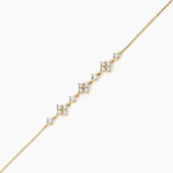 Bracelet Majestueuse Or Jaune Oxyde De Zirconium