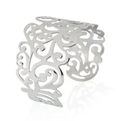 Bracelet Manchette Abygaelle Acier Blanc