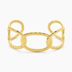 Bracelet Manchette Lorri Acier Doré