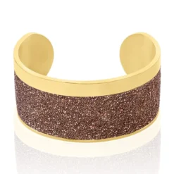 Bracelet Manchette Ouvert Acier Rose Carron