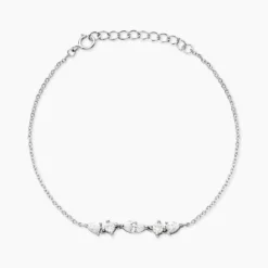 Bracelet Mascaret Argent Blanc Oxyde De Zirconium