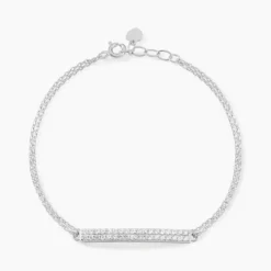 Bracelet Melineeargent Blanc Oxyde De Zirconium