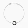 Bracelet Merelle Argent Blanc Céramique Oxyde De Zirconium
