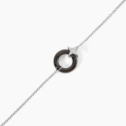 Bracelet Merelle Argent Blanc Céramique Oxyde De Zirconium