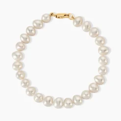 Bracelet Merrane Or Jaune Perle De Culture