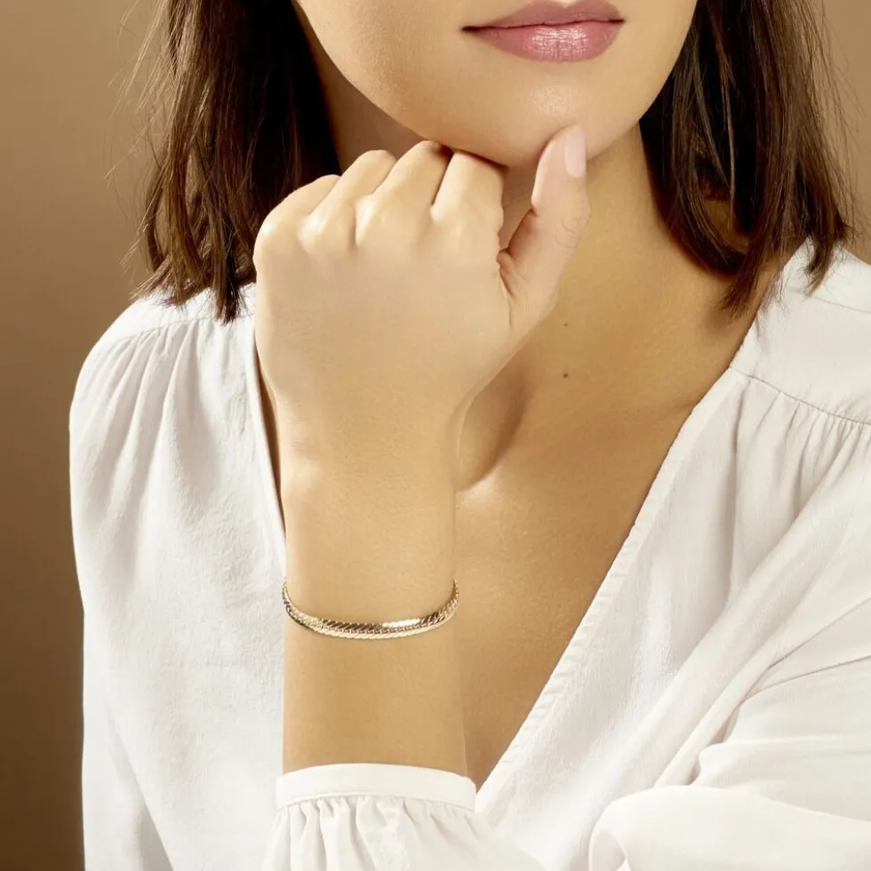 Bracelet Messaline Plaqué Or Jaune