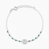 Bracelet Mystic Argent Blanc Malachite