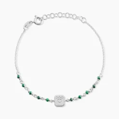 Bracelet Mystic Argent Blanc Malachite