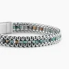 Bracelet Naturel Acier Blanc Jaspe Africain