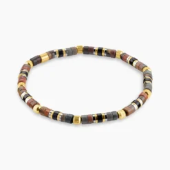 Bracelet Naturel Autres Tricolore Oeil De Tigre