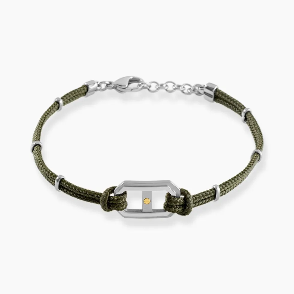 Bracelet Naturel Cordon Kaki