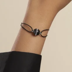 Bracelet Nina Cera Argent Blanc Strass Et Céramique