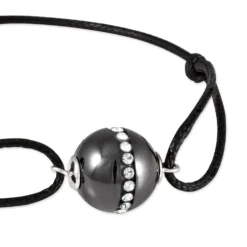Bracelet Nina Cera Argent Blanc Strass Et Céramique