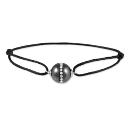 Bracelet Nina Cera Argent Blanc Strass Et Céramique