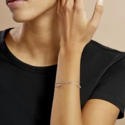 Bracelet Noelle Argent Blanc
