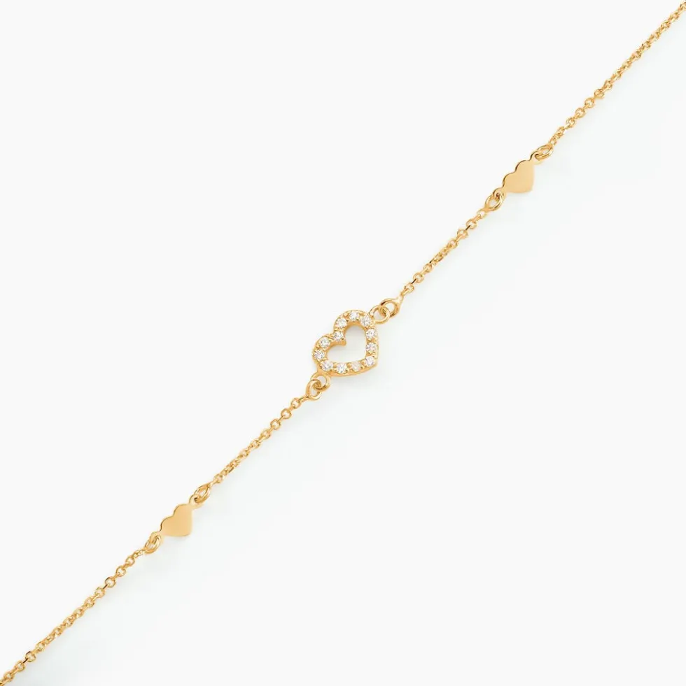 Bracelet Oleanne Or Jaune Oxyde De Zirconium