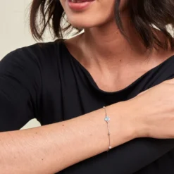 Bracelet Onelia Argent Blanc Cristal