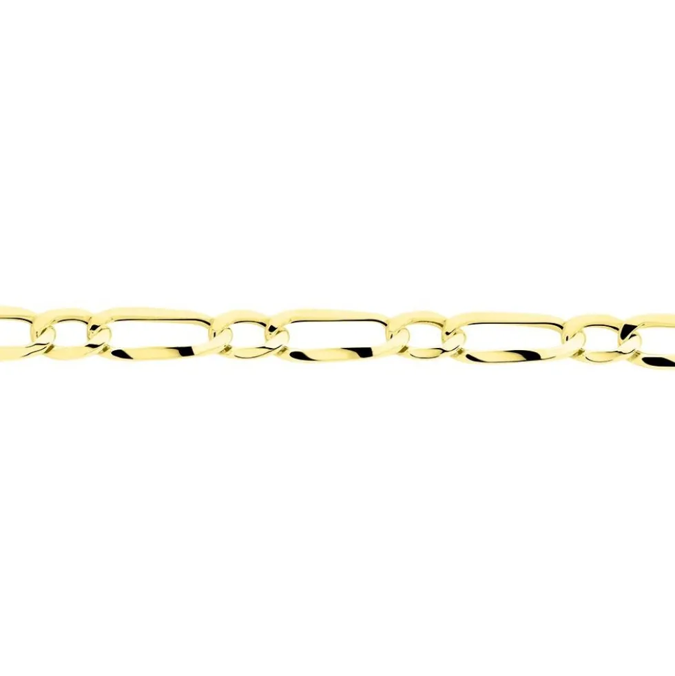 Bracelet Ophelio Maille Alternee 1/1 Or Jaune