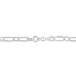 Bracelet Ophelio Maille Alternee 1/1 Or Blanc