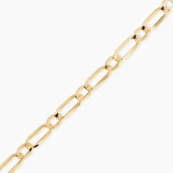 Bracelet Ophelio Maille Alternee 1/1 Or Jaune