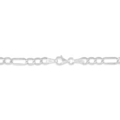 Bracelet Or Blanc Maille Alternée 1/3