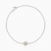 Bracelet Or Jaune Argent Blanc Oxyde De Zirconium