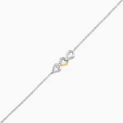 Bracelet Or Jaune Argent Blanc Oxyde De Zirconium