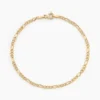 Bracelet Or Jaune Caméo Maille Alternée 1/3