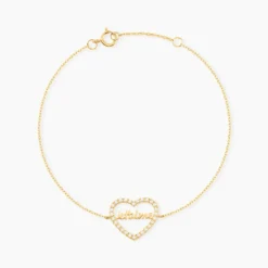 Bracelet Or Jaune Derry Oxyde De Zirconium