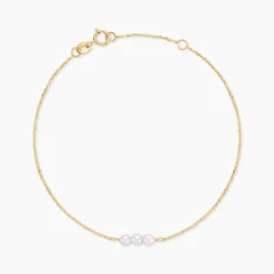 Bracelet Or Jaune Heliantheme Perles