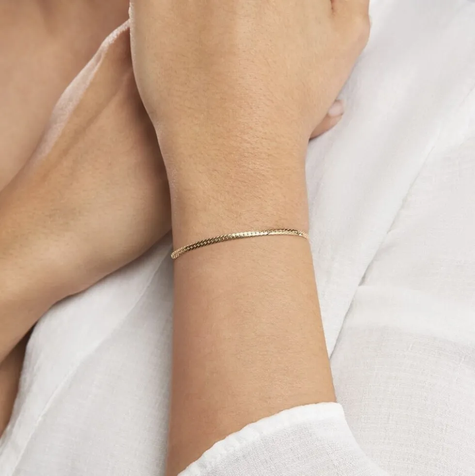 Bracelet Or Jaune Izel Maille Anglaise