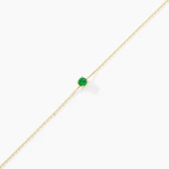 Bracelet Or Jaune Onora Emeraude