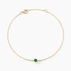 Bracelet Or Jaune Onora Emeraude