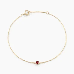 Bracelet Or Jaune Onora Rubis