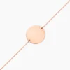 Bracelet Pastille Gravable Or Rose