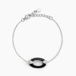 Bracelet Peer Argent Blanc Oxyde De Zirconium